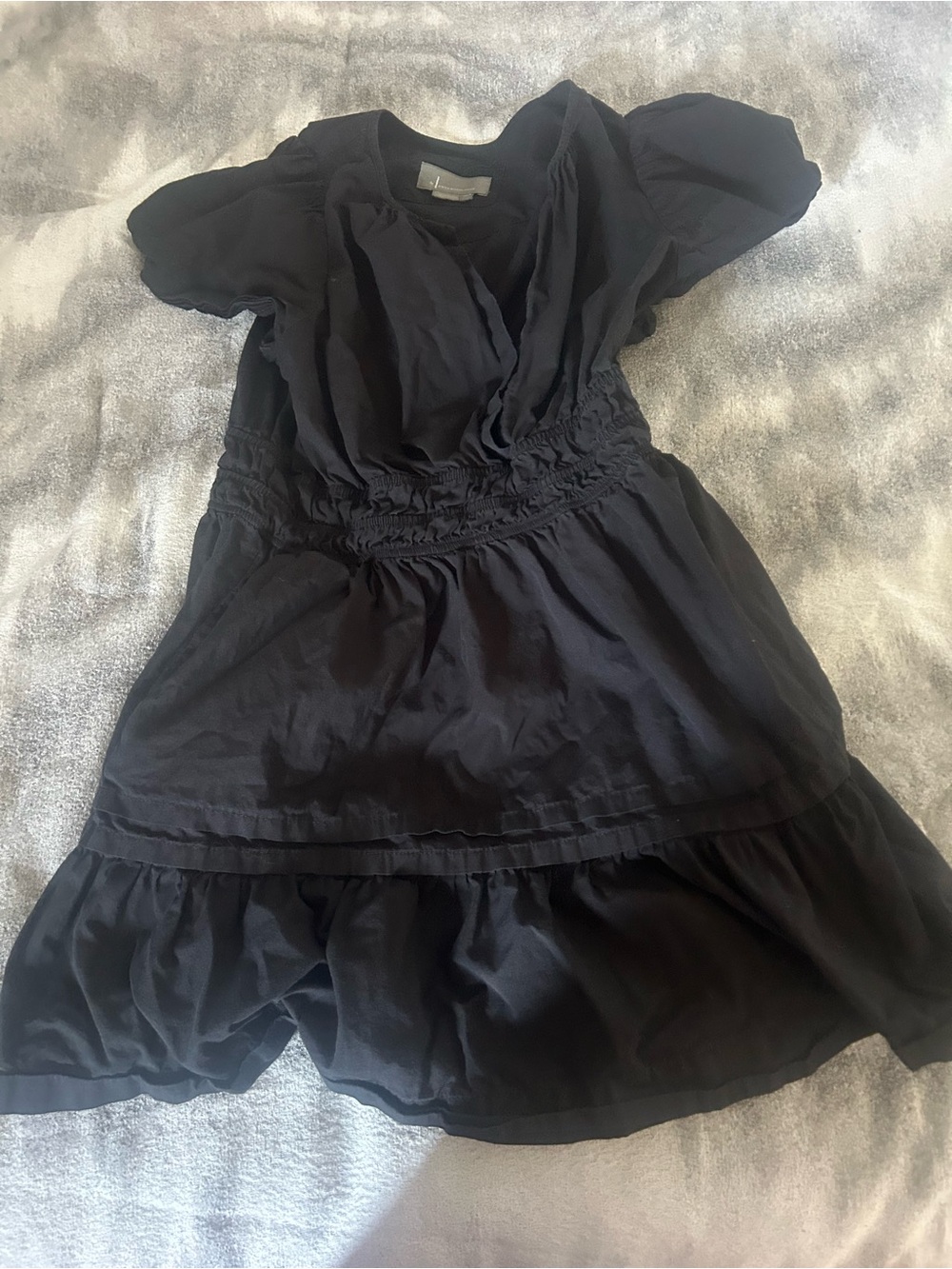 Anthropologie Black Somerset Mini Dress size medium petite